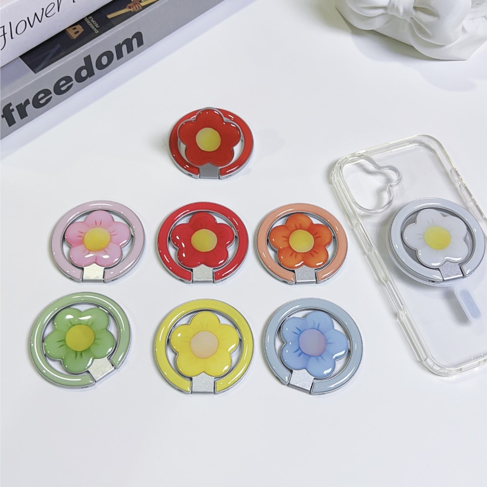 Women Accessories Dropshipping - Flower Magnetic Foldable Kickstand Phone Ring