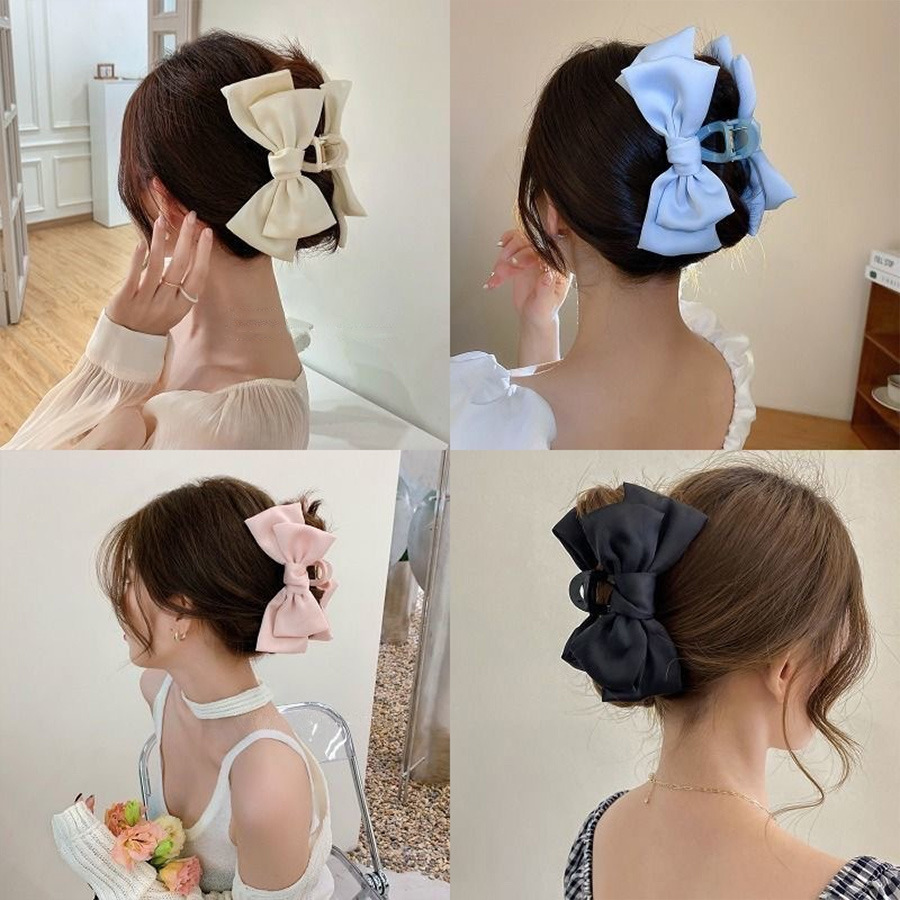 Hair Claw Clip Set - Bow Hair Claws Clip Large Shark