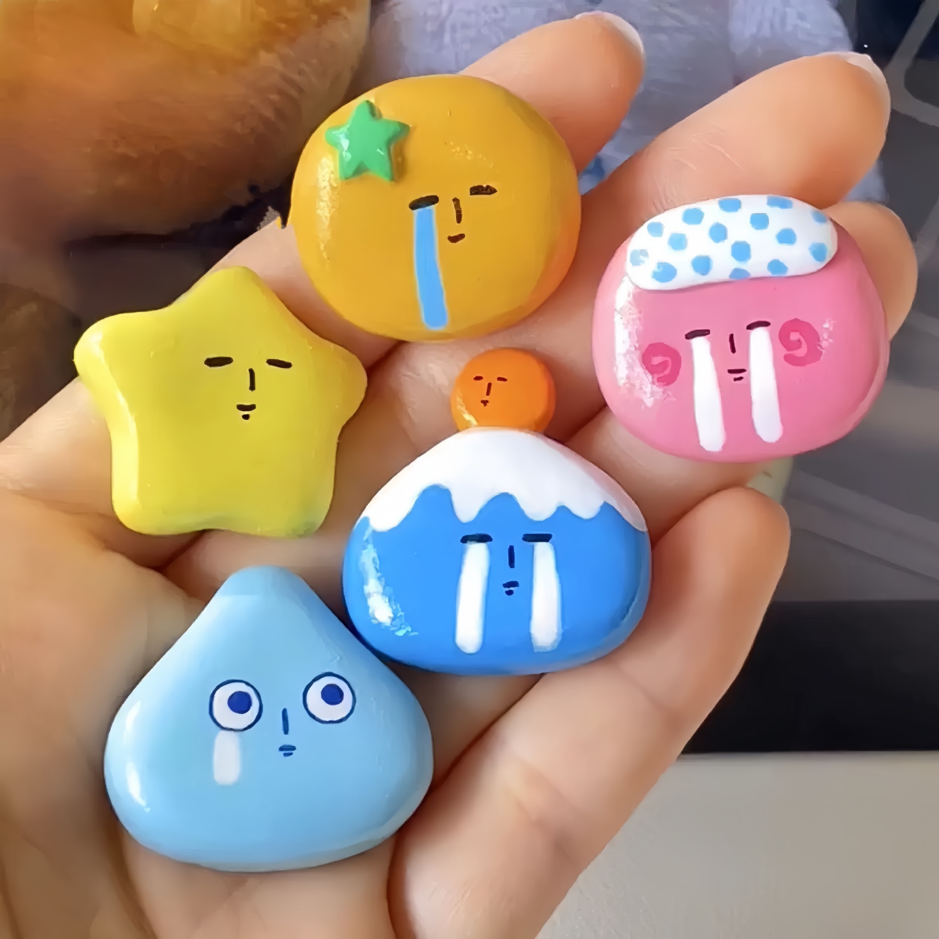 Women Accessories Dropshipping - INS Crying Face Hairclips Cartoon Star