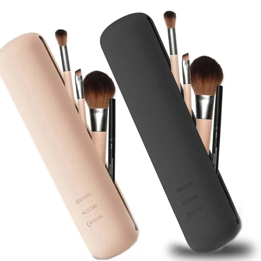 Women Accessories Pouch - Travel Makeup Brush Holder Silicone Cosmetic