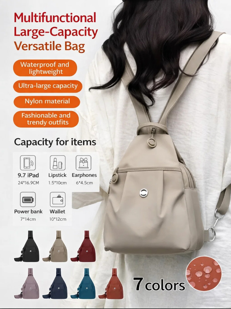 Women Accessories Pouch - Women's Lightweight Mini Backpack, Oxford Cloth