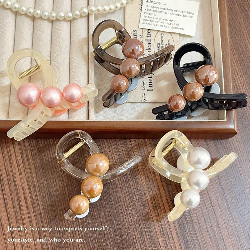 Korean Pearl Cross Hair Claws  - đánh giá và giá Hair Claw Clip Set