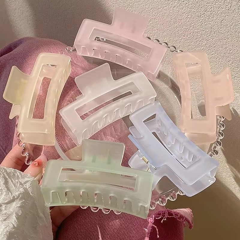 6pcs/set Elegant Transparent F - đánh giá và giá Hair Claw Clip Set