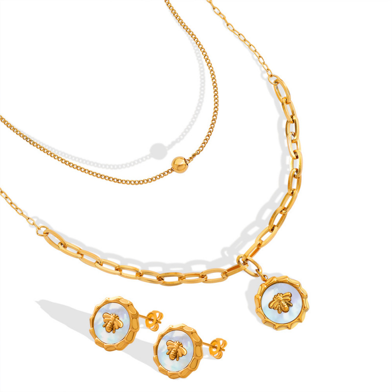 Versatile White Shell Little B - đánh giá và giá Layered Necklace Set