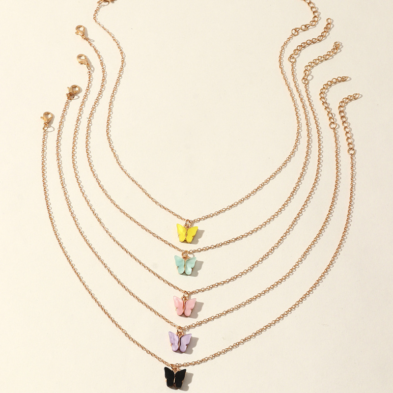5pcs/set Playful Acrylic Butte - đánh giá và giá Layered Necklace Set