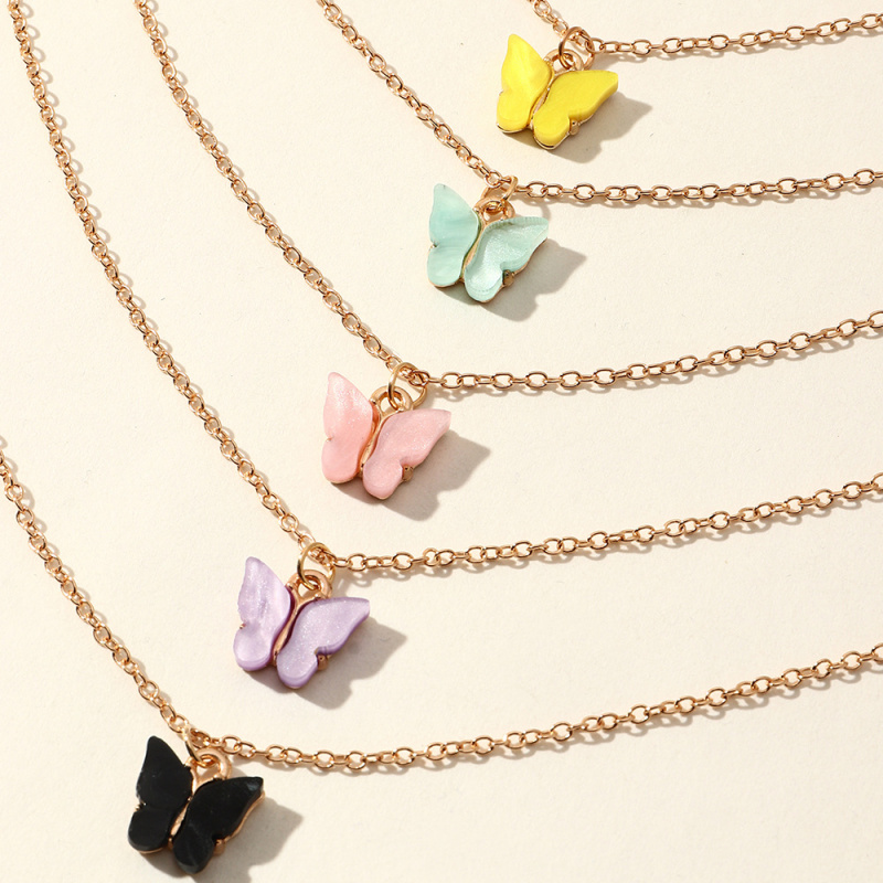 5pcs/set Playful Acrylic Butte - đánh giá và giá Layered Necklace Set