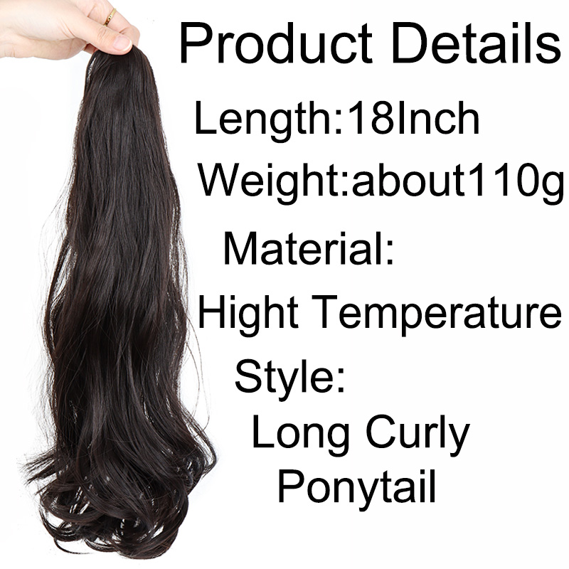 Synthetic Long Curly Ponytail  - đánh giá và giá Hair Claw Clip Set
