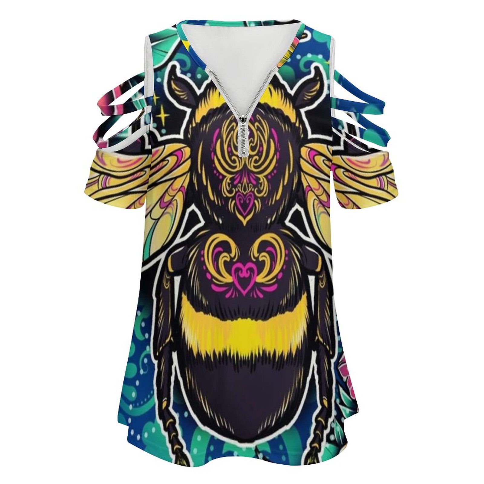 New Fashion Zip Off Shoulder T - đánh giá và giá Women Accessories Vector