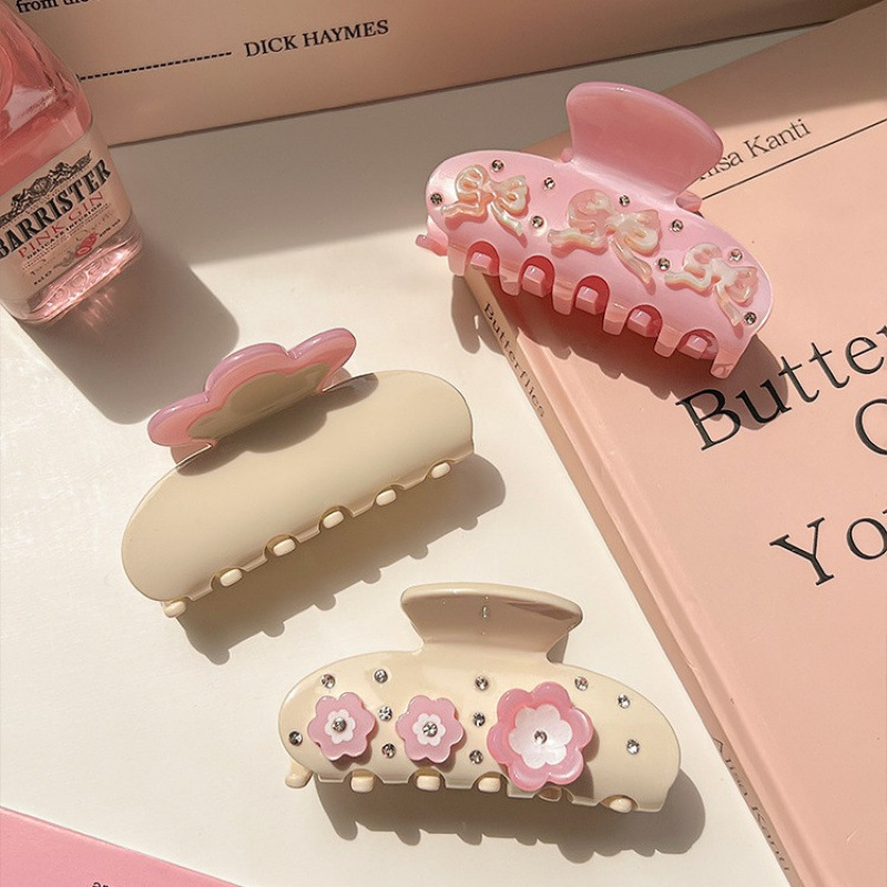 1pc acetate sweet rhinestone f - đánh giá và giá Hair Claw Clip Set