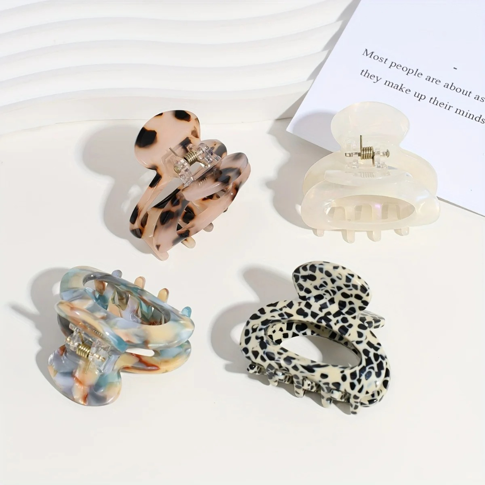 1/4PCS Elegant Sweet Small Ova - đánh giá và giá Hair Claw Clip Set