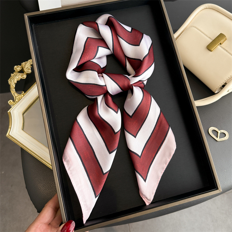 Satin Silk Geometric Stripe Pr - đánh giá và giá Women'S Vacation Accessories