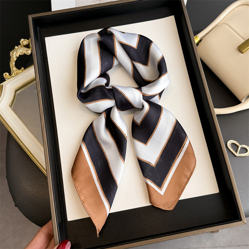 Satin Silk Geometric Stripe Pr - đánh giá và giá Women'S Vacation Accessories