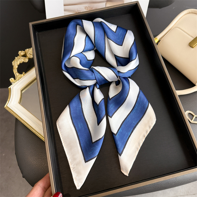 Satin Silk Geometric Stripe Pr - đánh giá và giá Women'S Vacation Accessories