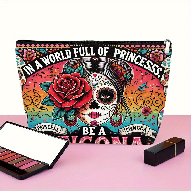 A Flower and skull cosmetic ba - đánh giá và giá Women Accessories Pouch
