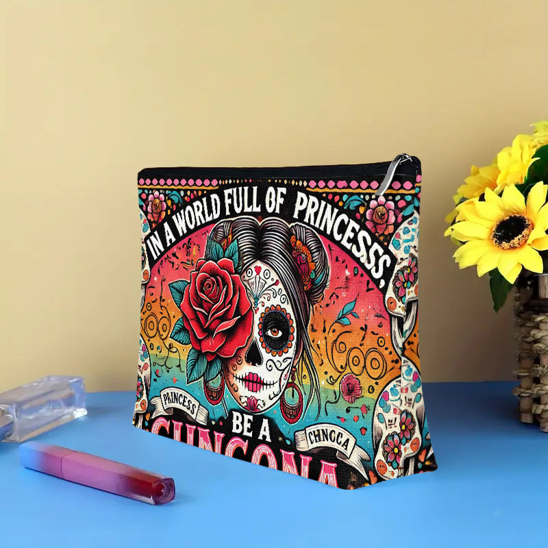 A Flower and skull cosmetic ba - đánh giá và giá Women Accessories Pouch