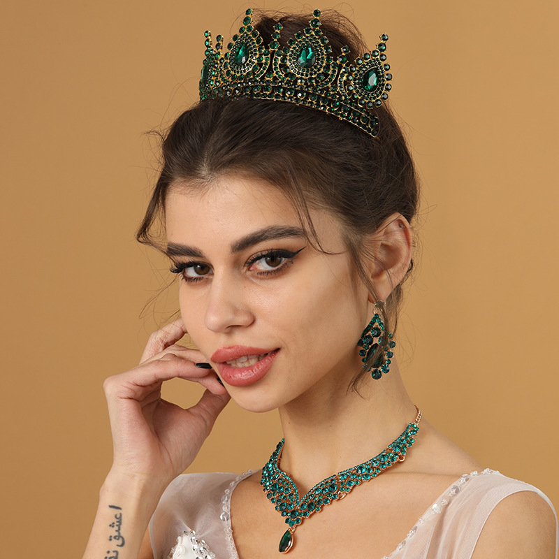 Baroque Queen Green Crown Crys - đánh giá và giá Women Accessories Dropshipping