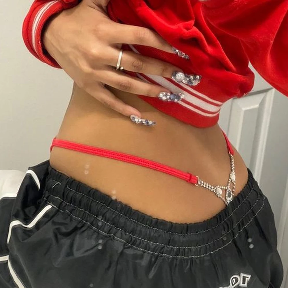 Sexy Round Rhinestone Thong Ad - đánh giá và giá Women Accessories Dropshipping