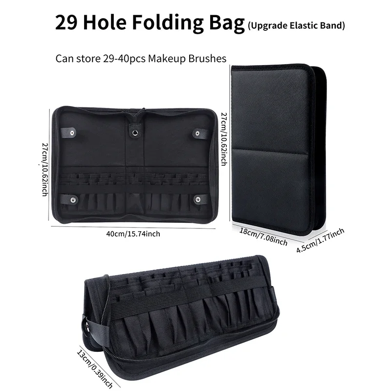 29/23 Holes Foldable Makeup Br - đánh giá và giá Women Accessories Pouch
