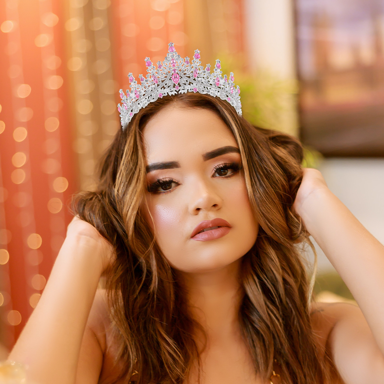 Rhinestone Crown Hairband Eleg - đánh giá và giá Queen Accessories